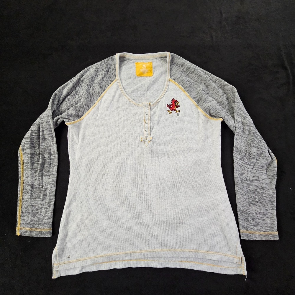 Iowa State Cyclones Cy Gray Long Sleeve Cotton Blend T-Shirt Women's L
